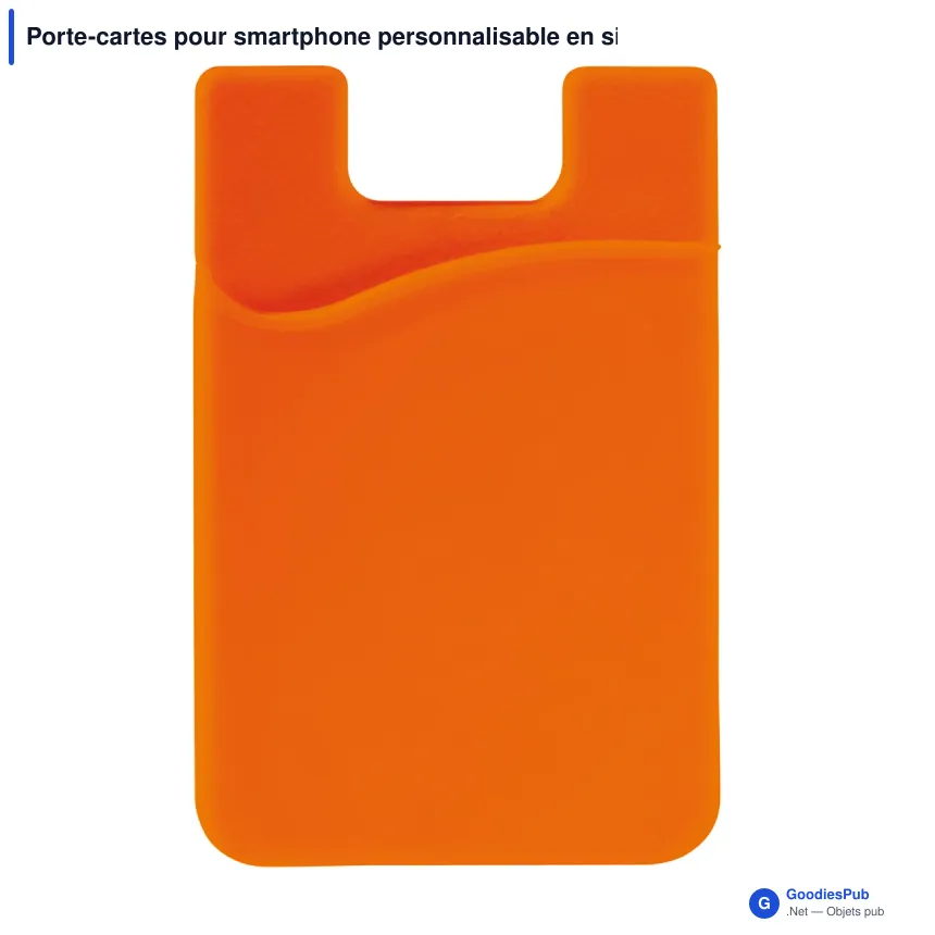 Porte-cartes pour smartphone personnalisable en silicone avec logo - 6 coloris - Image 3