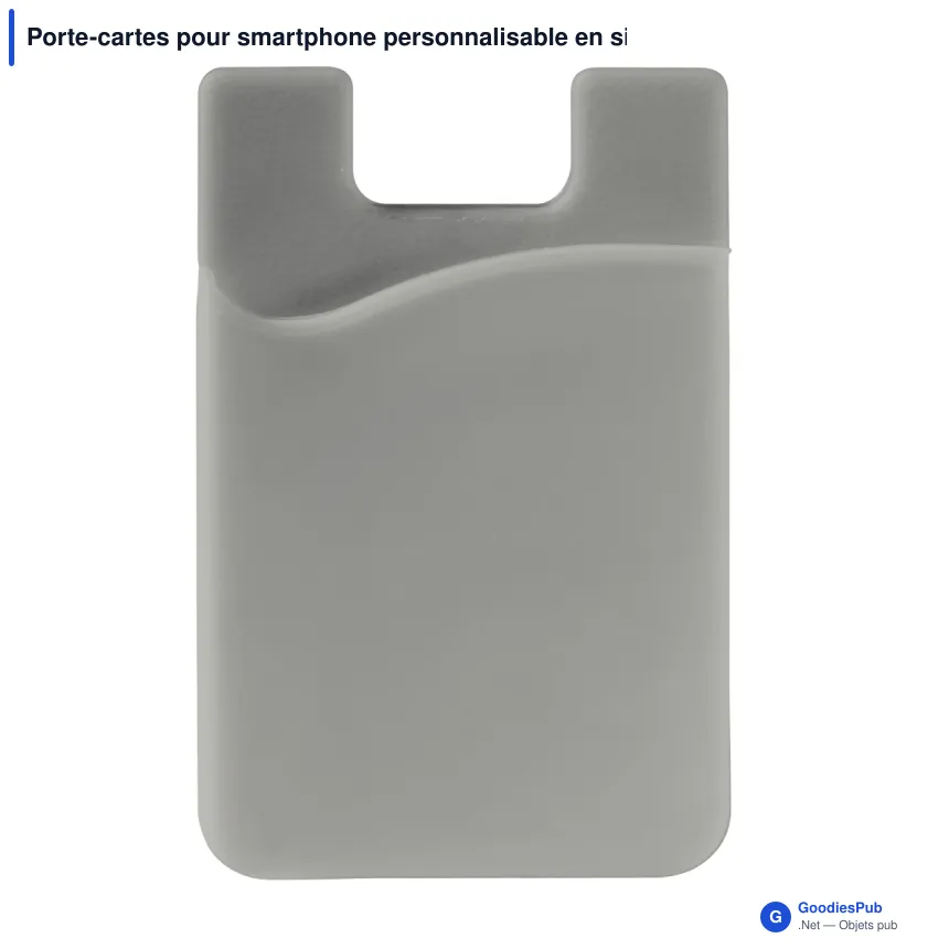 Porte-cartes pour smartphone personnalisable en silicone avec logo - 6 coloris - Image 4