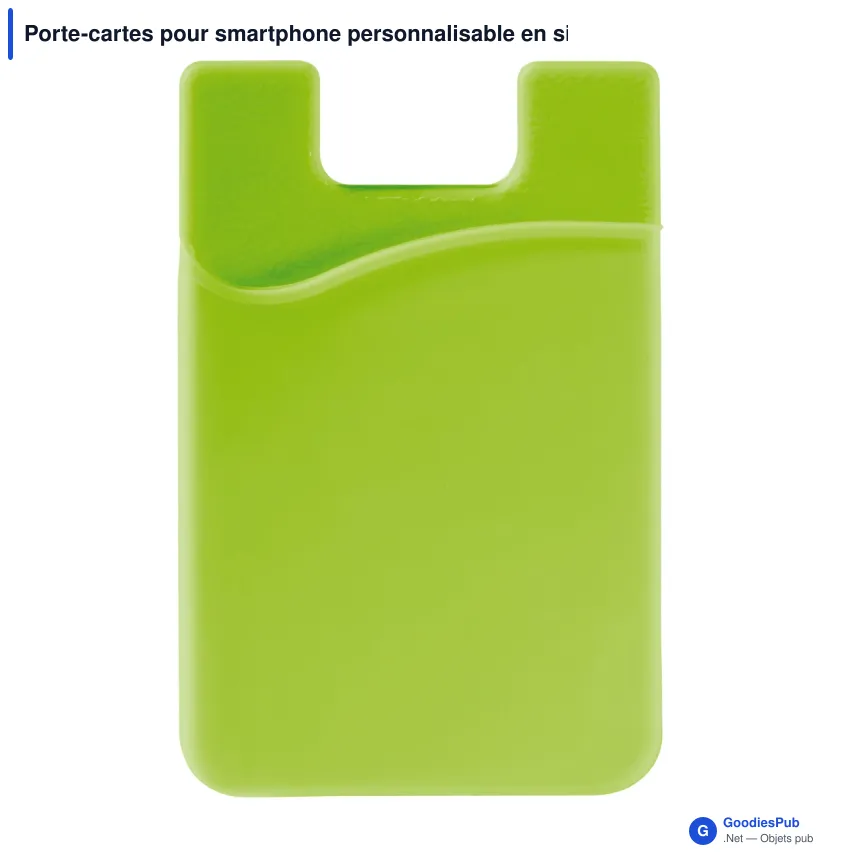 Porte-cartes pour smartphone personnalisable en silicone avec logo - 6 coloris - Image 6