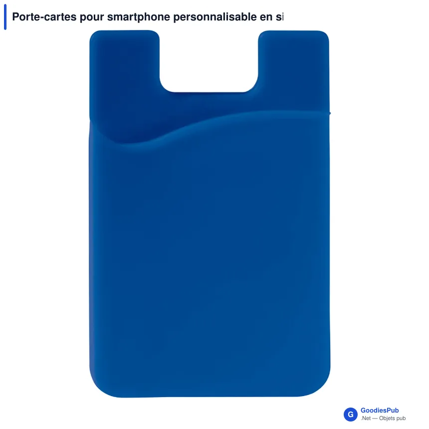 Porte-cartes pour smartphone personnalisable en silicone avec logo - 6 coloris - Image 7