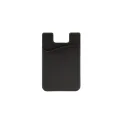 Variante Noir - Porte-cartes pour smartphone personnalisable en silicone avec logo - 6 coloris