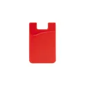 Variante Rouge - Porte-cartes pour smartphone personnalisable en silicone avec logo - 6 coloris