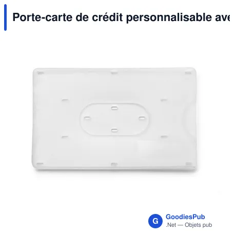 Porte-carte de crédit personnalisable avec logo - modèle en plastique