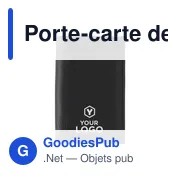 Porte-carte de crédit RFID personnalisable en cuir avec logo - Miniature 4