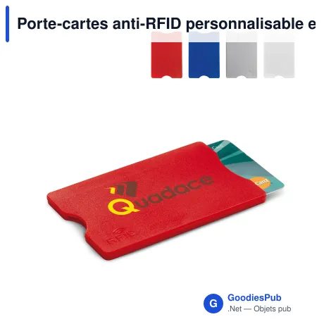 Porte-cartes anti-RFID personnalisable en étui rigide avec logo - Rigide