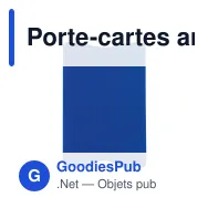 Porte-cartes anti-RFID personnalisable en étui rigide avec logo - Rigide - Miniature 3