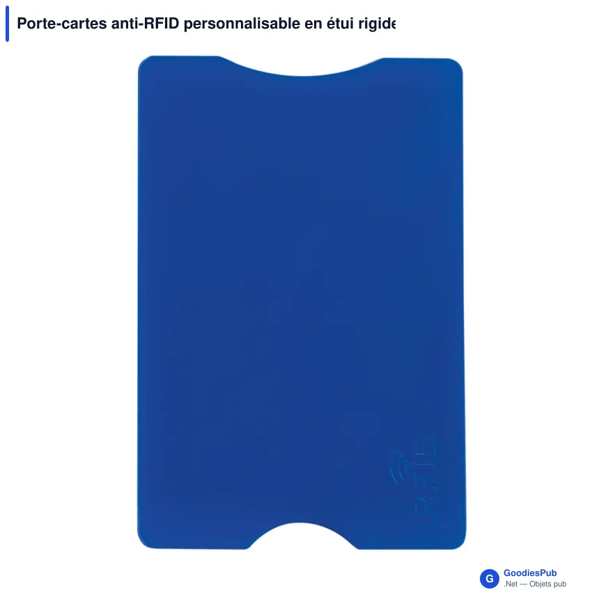 Porte-cartes anti-RFID personnalisable en étui rigide avec logo - Rigide - Image 3