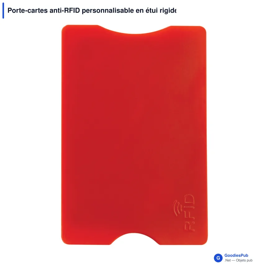Porte-cartes anti-RFID personnalisable en étui rigide avec logo - Rigide - Image 4