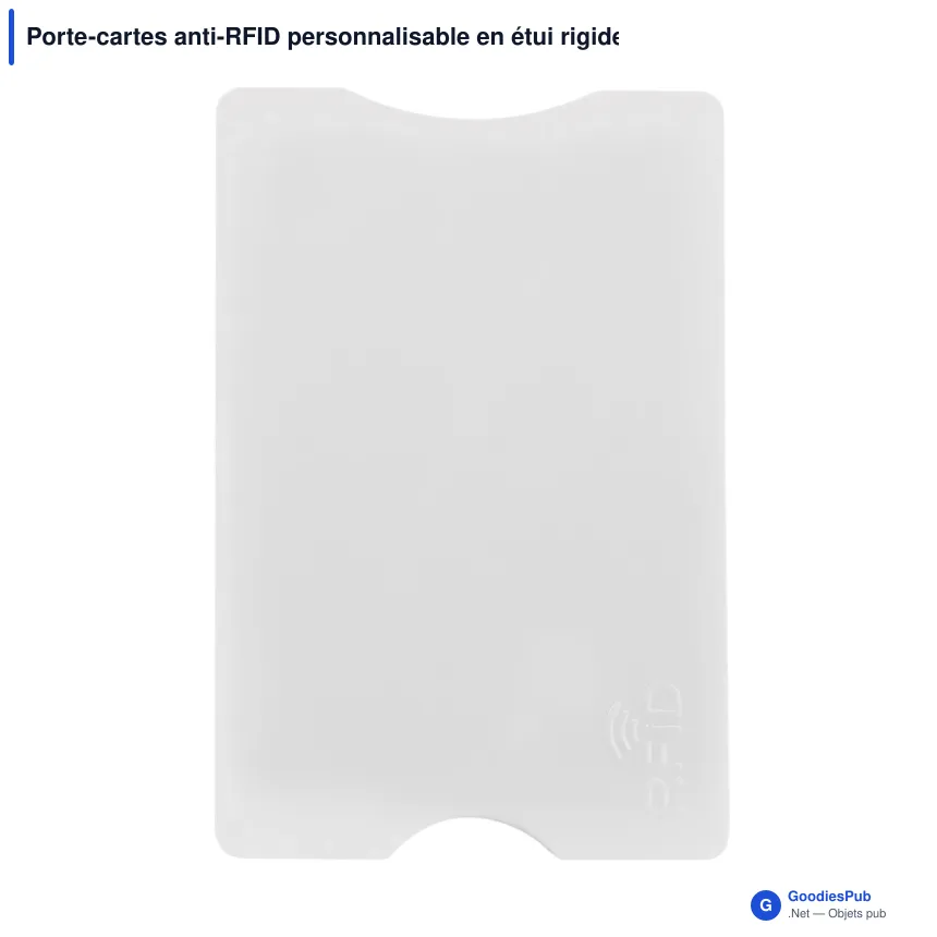 Porte-cartes anti-RFID personnalisable en étui rigide avec logo - Rigide - Image 5