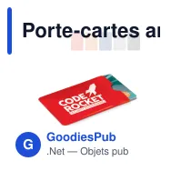 Porte-cartes anti-RFID personnalisable souple avec logo - Souple - Miniature 1