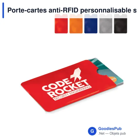 Porte-cartes anti-RFID personnalisable souple avec logo - Souple