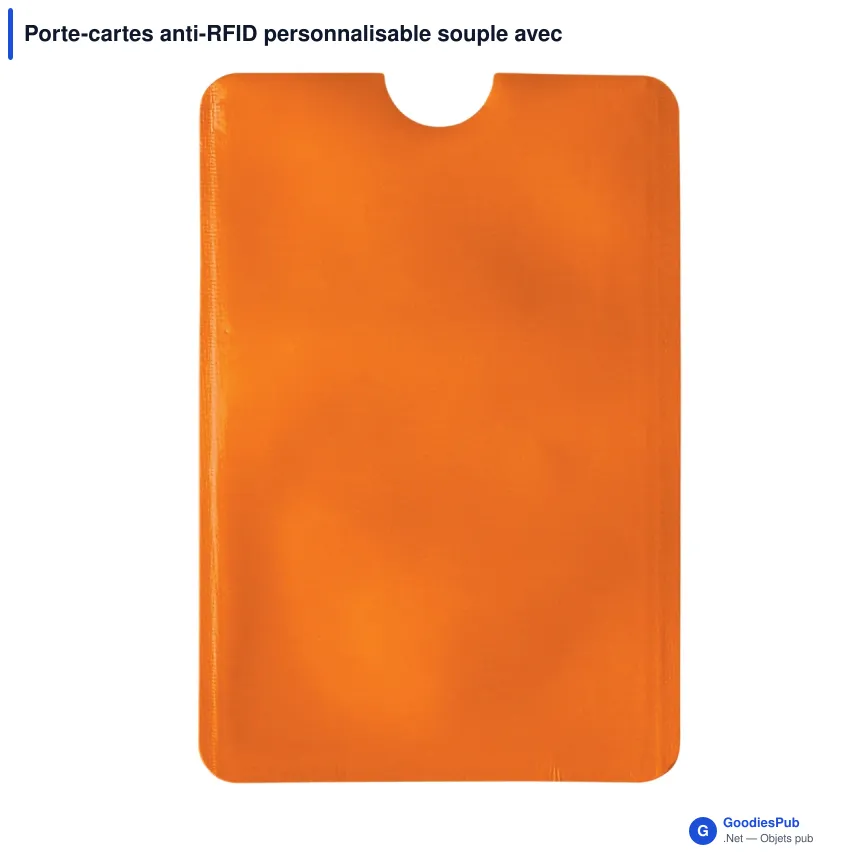Porte-cartes anti-RFID personnalisable souple avec logo - Souple - Image 3