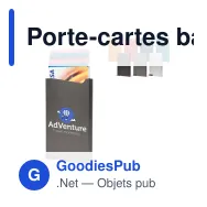Porte-cartes bancaires personnalisable en aluminium avec logo - 6 coloris - Miniature 1