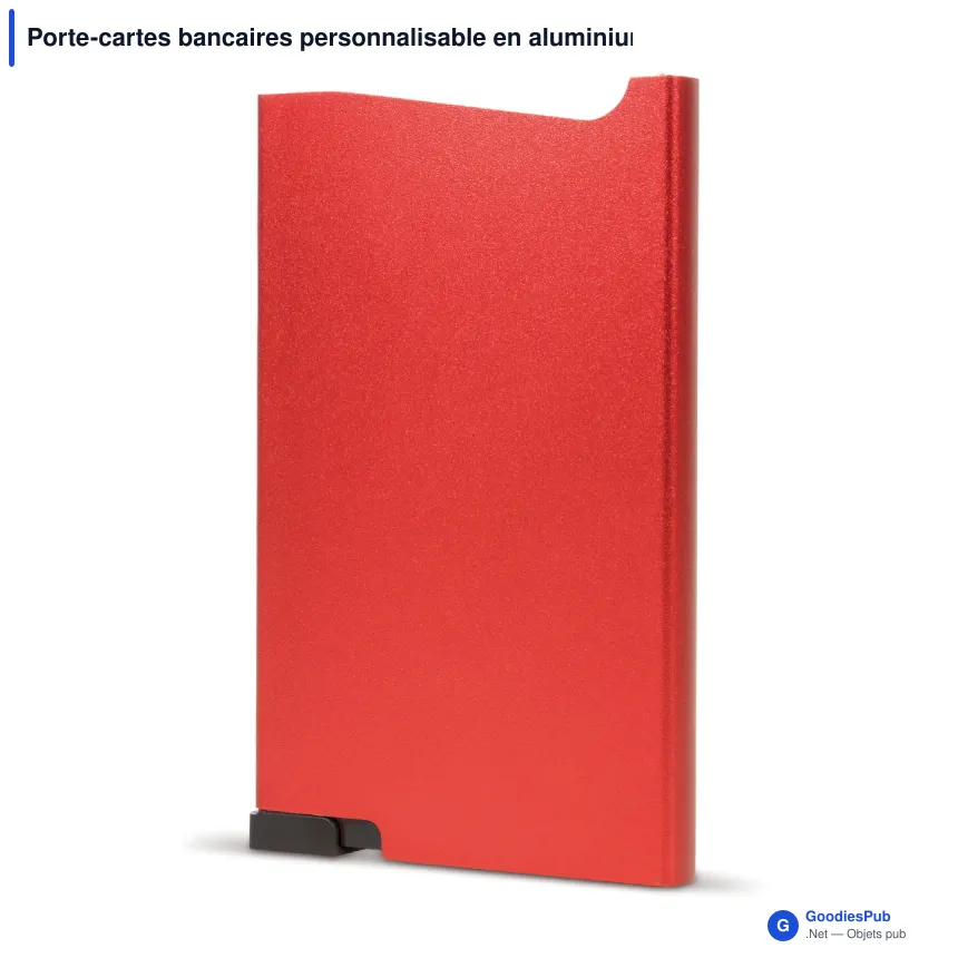 Porte-cartes bancaires personnalisable en aluminium avec logo - 6 coloris - Image 2