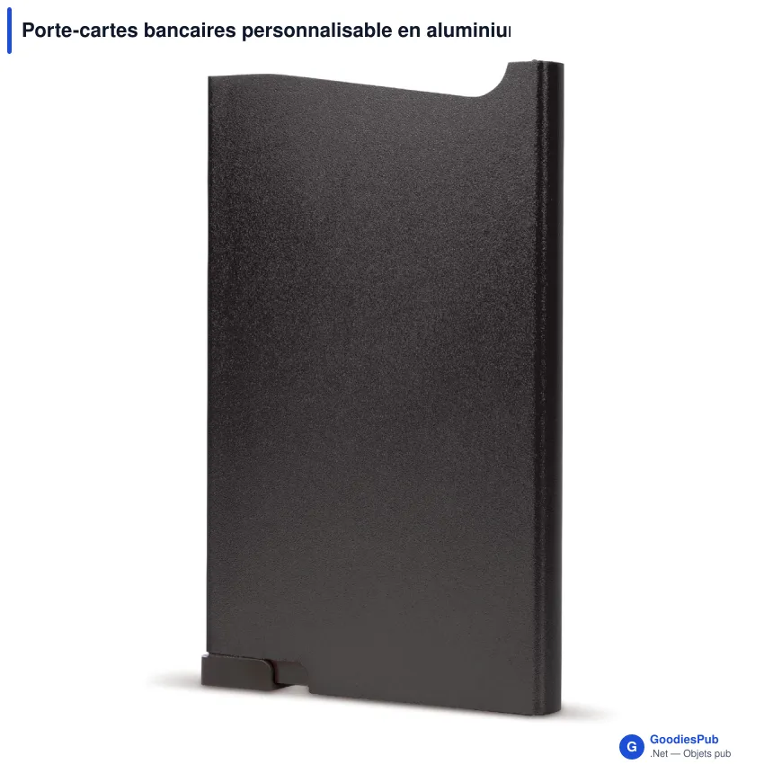 Porte-cartes bancaires personnalisable en aluminium avec logo - 6 coloris - Image 3