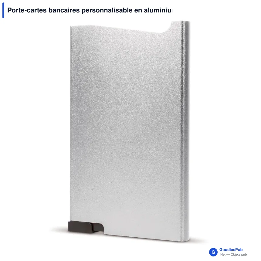 Porte-cartes bancaires personnalisable en aluminium avec logo - 6 coloris - Image 4