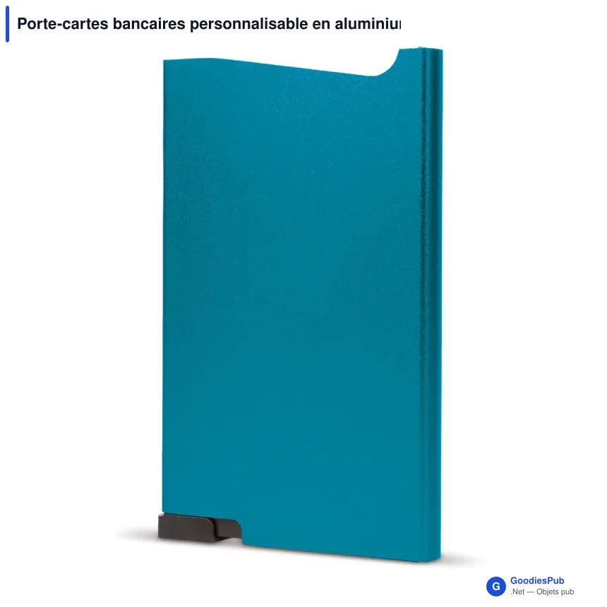 Porte-cartes bancaires personnalisable en aluminium avec logo - 6 coloris - Image 5