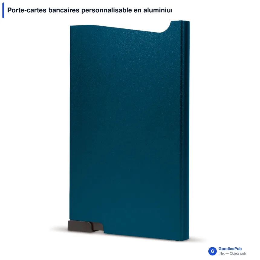 Porte-cartes bancaires personnalisable en aluminium avec logo - 6 coloris - Image 6