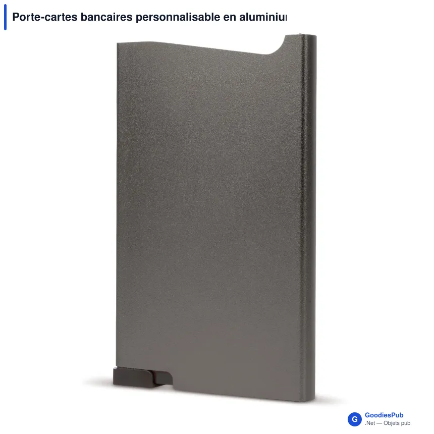 Porte-cartes bancaires personnalisable en aluminium avec logo - 6 coloris - Image 7