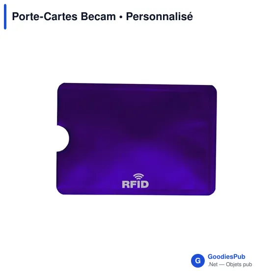 Porte-Cartes personnalisable Becam avec logo - Sécurisez vos données - Image 2