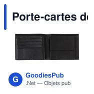 Porte-cartes de crédit personnalisable en cuir Yvonne avec logo - Miniature 2