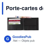 Porte-cartes de crédit personnalisable en cuir Yvonne avec logo - Miniature 3