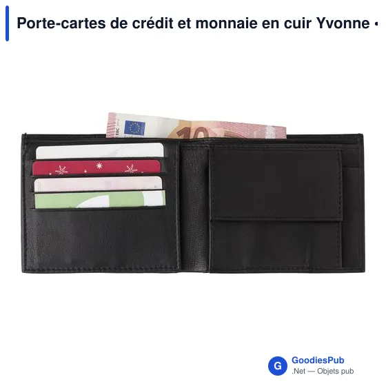 Porte-cartes de crédit personnalisable en cuir Yvonne avec logo - Image 3