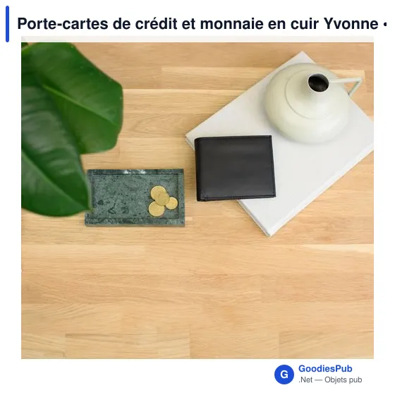 Porte-cartes de crédit personnalisable en cuir Yvonne avec logo - Image 5