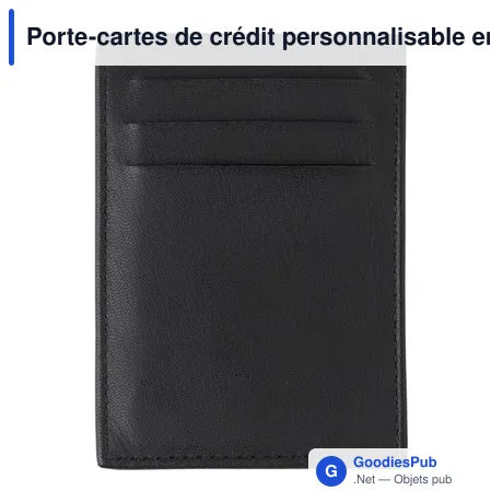 Porte-cartes de crédit personnalisable en cuir avec logo - Logan