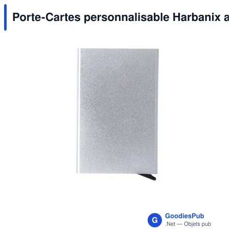 Porte-Cartes personnalisable Harbanix avec logo en aluminium recyclé