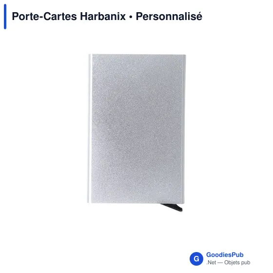 Porte-Cartes personnalisable Harbanix avec logo en aluminium recyclé - Image 1