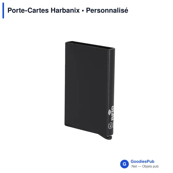 Porte-Cartes personnalisable Harbanix avec logo en aluminium recyclé - Image 2