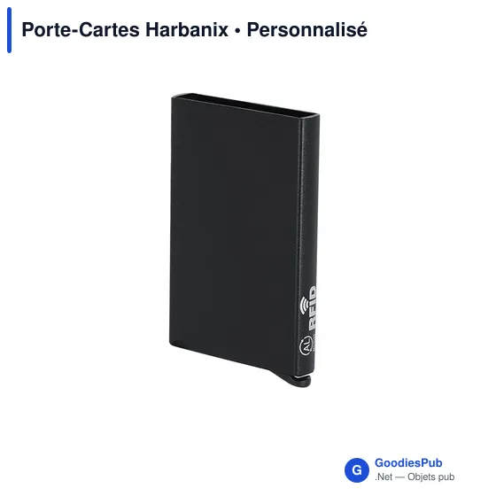Porte-Cartes personnalisable Harbanix avec logo en aluminium recyclé - Image 3