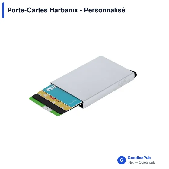Porte-Cartes personnalisable Harbanix avec logo en aluminium recyclé - Image 4