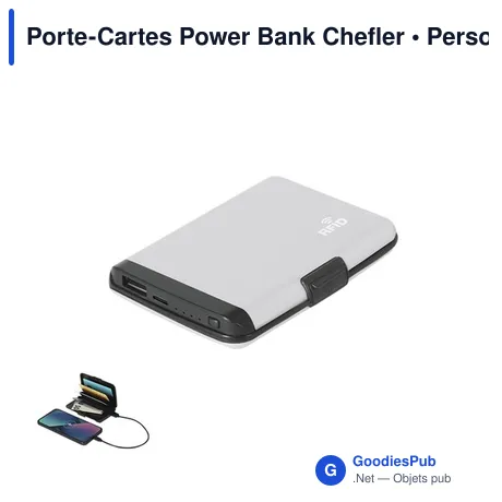 Porte-Cartes Power Bank Chefler