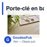 Porte-clé en bambou personnalisable avec logo - Gene - Miniature 7