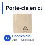 Porte-clé en cuir recyclé personnalisable avec logo - Jim - Miniature 9