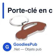 Porte-clé en cuir recyclé personnalisable avec logo - Joan - Miniature 4