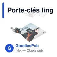 Porte-clés lingette microfibre personnalisable anti-bactérien avec logo - Miniature 1