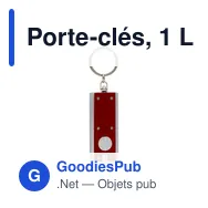 Porte-clés, 1 LED | Jesse - Miniature 12