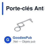Porte-clés Anticontact personnalisable Bigox avec logo - Miniature 1