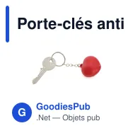 Porte-clés antistress personnalisable en forme de cœur avec logo - Miniature 3