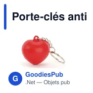 Porte-clés antistress personnalisable en forme de cœur avec logo - Miniature 4