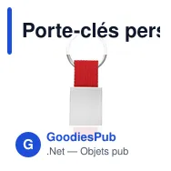 Porte-clés personnalisable avec badge en métal - Prestonavec logo - Miniature 8