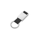 Variante noir - Porte-clés personnalisable avec badge en métal - Prestonavec logo