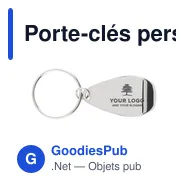 Porte-clés personnalisable avec décapsuleur Alma - logo possible - Miniature 4