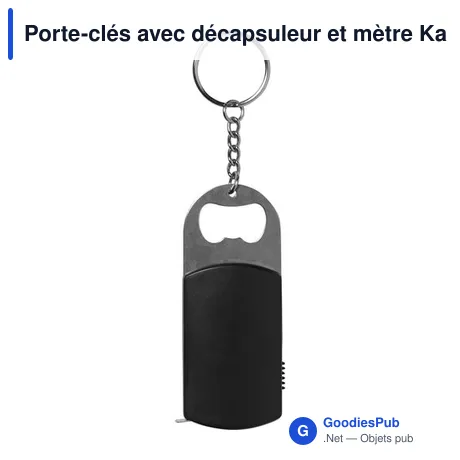 Porte-clés avec décapsuleur et mètre Karen