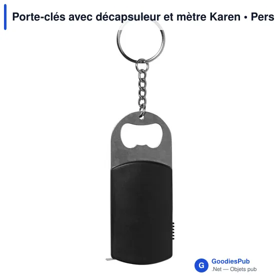 Porte-clés avec décapsuleur et mètre Karen - Image 1
