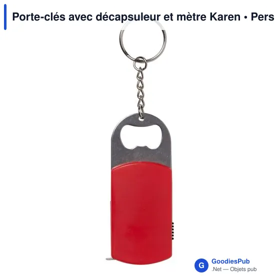 Porte-clés avec décapsuleur et mètre Karen - Image 11