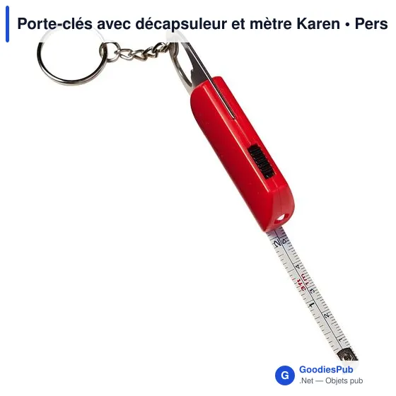 Porte-clés avec décapsuleur et mètre Karen - Image 8